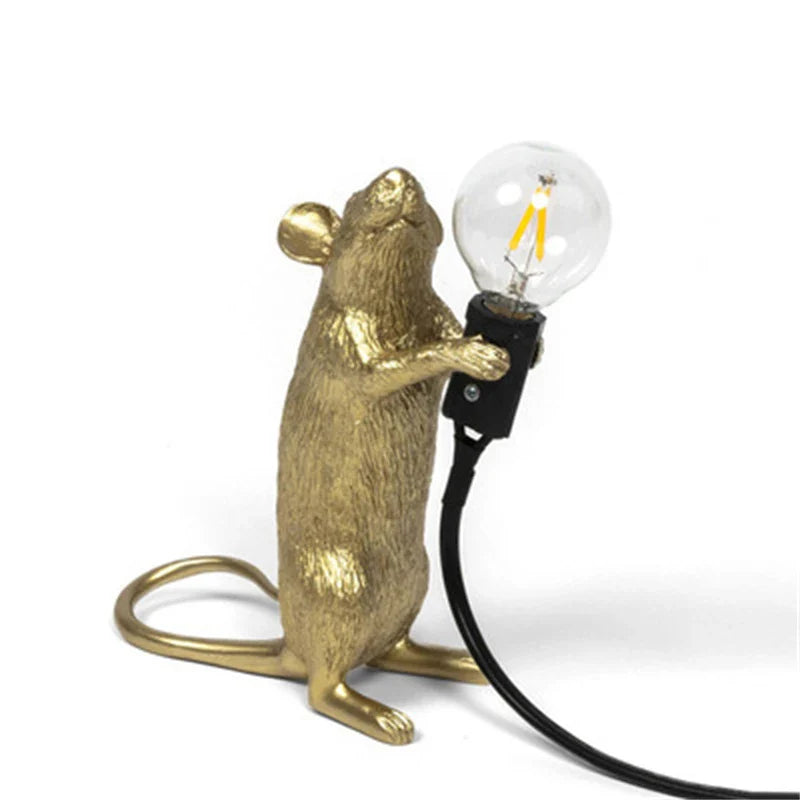 Moderne LED Tier Tischlampen: Harz Ratte, Katze und Eichhörnchen Nachtlichter