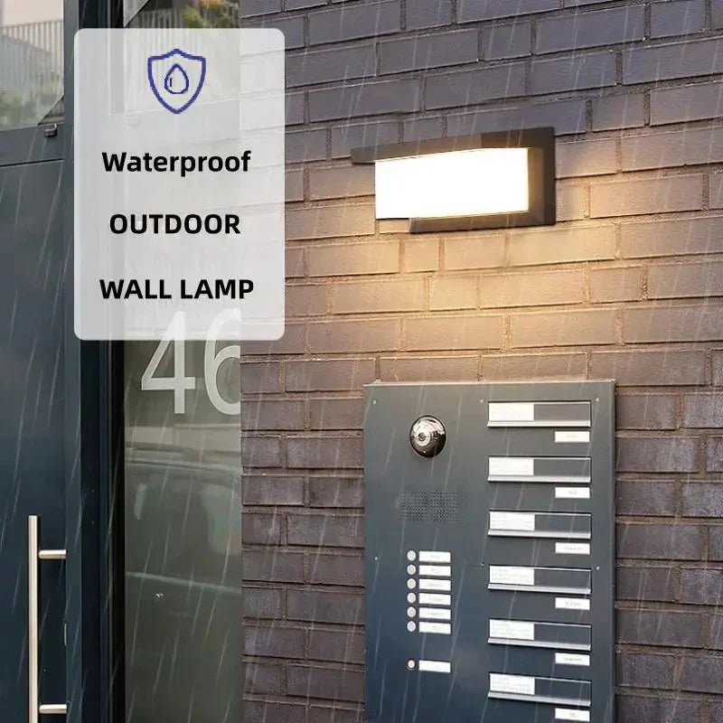 Frendorf | LED-Wandleuchte mit Radar-Bewegungsmelder – 16W wasserdichtes Licht für den Innen- und Außenbereich, kaltes und warmes Weißes Licht, AC85-265V