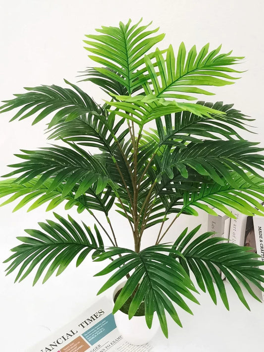 Frendorf | 1pc Künstliche Palmenpflanzenblätter – Faux Monstera & Schildkrötenblatt für Außen- & Innendekoration – Große tropische Palmenbaum-Imitationsblätter