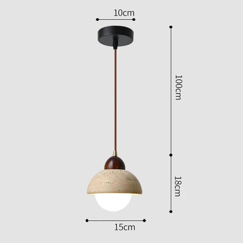 Frendorf | Marbello Naturmarmor Pendelleuchte | Elegante Hängeleuchte | Beleuchtung für modernes Wohnen