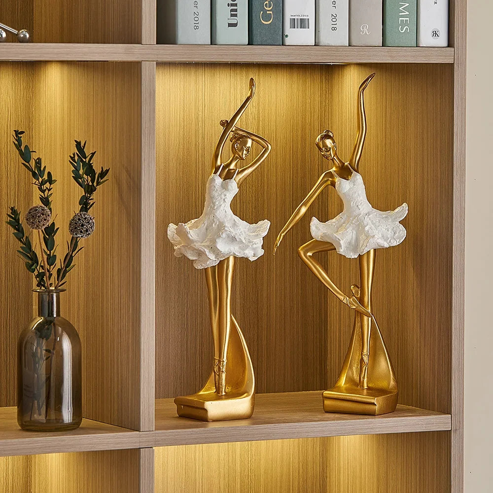 Balletttänzer Figurine Nordisch Einfach Schreibtischdekoration Moderne Wohnaccessoires Leichte Luxus Kunst Bürowein-Schrankdekoration