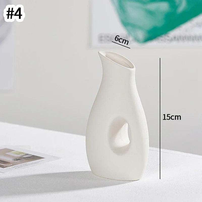 Minimalistische Keramik Blumenvase