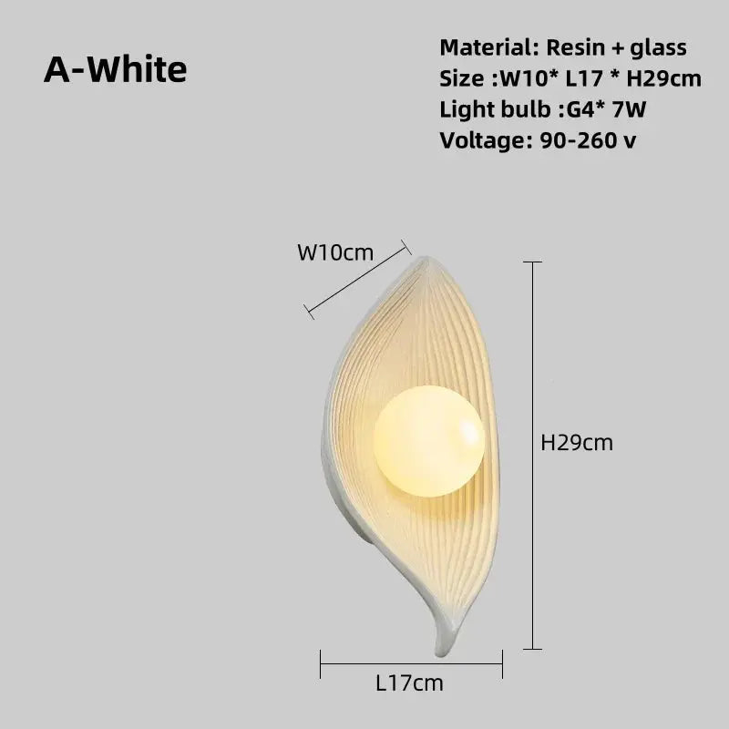 Wandlampe LED Blattgold Elegant