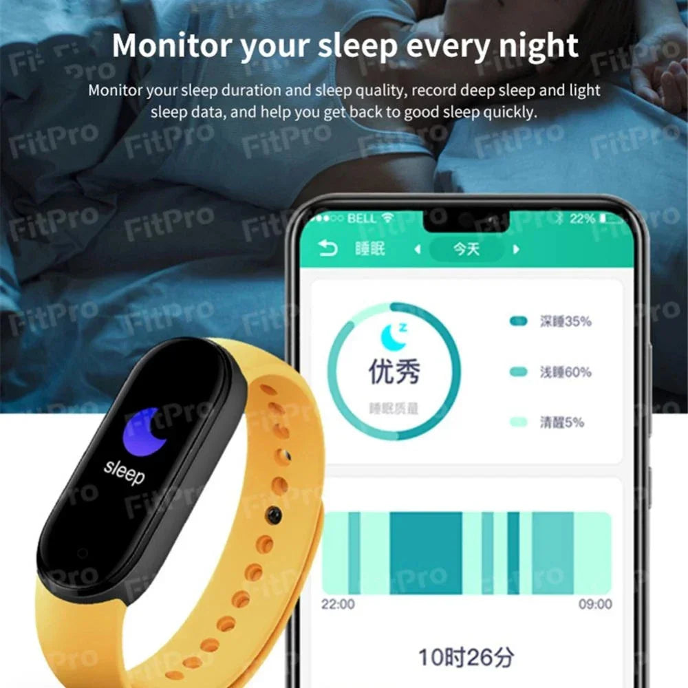 Frendorf | M7 Smart Watch Männer Frauen Smartband Herzfrequenz Smartwatch Fitness Tracker Blutdruck Sport Smart Bracelet für xiaomi iPhone