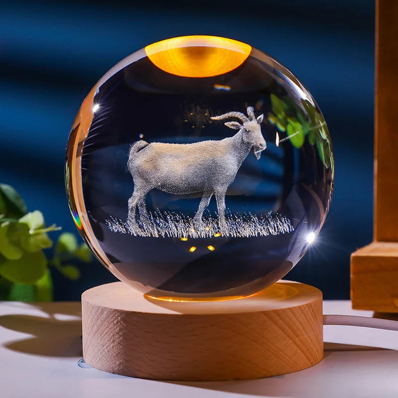 Frendorf | AstroLumea Zodiac Crystal Sphere | LED Nachtlicht | Deko & Feng Shui Inspiration