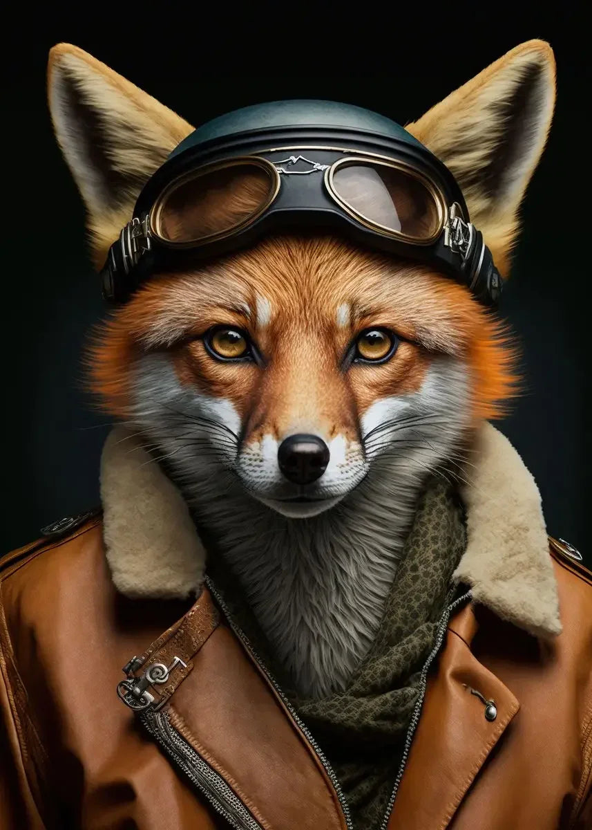 Lustige Tier-Aviator-Poster-Drucke Löwe Tiger Elefant Reh Flugzeug Pilot Leinwandmalerei Wandkunst Für Wohnzimmer Wohnkultur