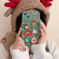 Frohe Weihnachten Elch Schneemann Santa Cartoon iPhone Hülle