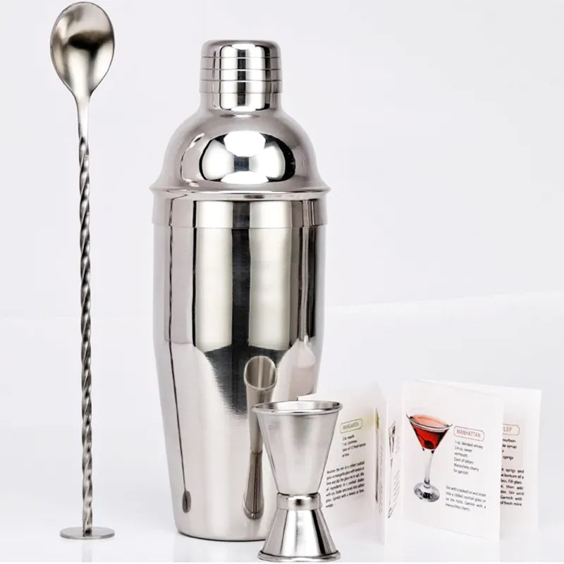 550 ml/750 ml Edelstahl Cocktail Shaker Mixer Trinken Barkeeper Set Bars Set Werkzeuge Mit Wein Regal Ständer Werkzeug für Geburtstag Geschenk
