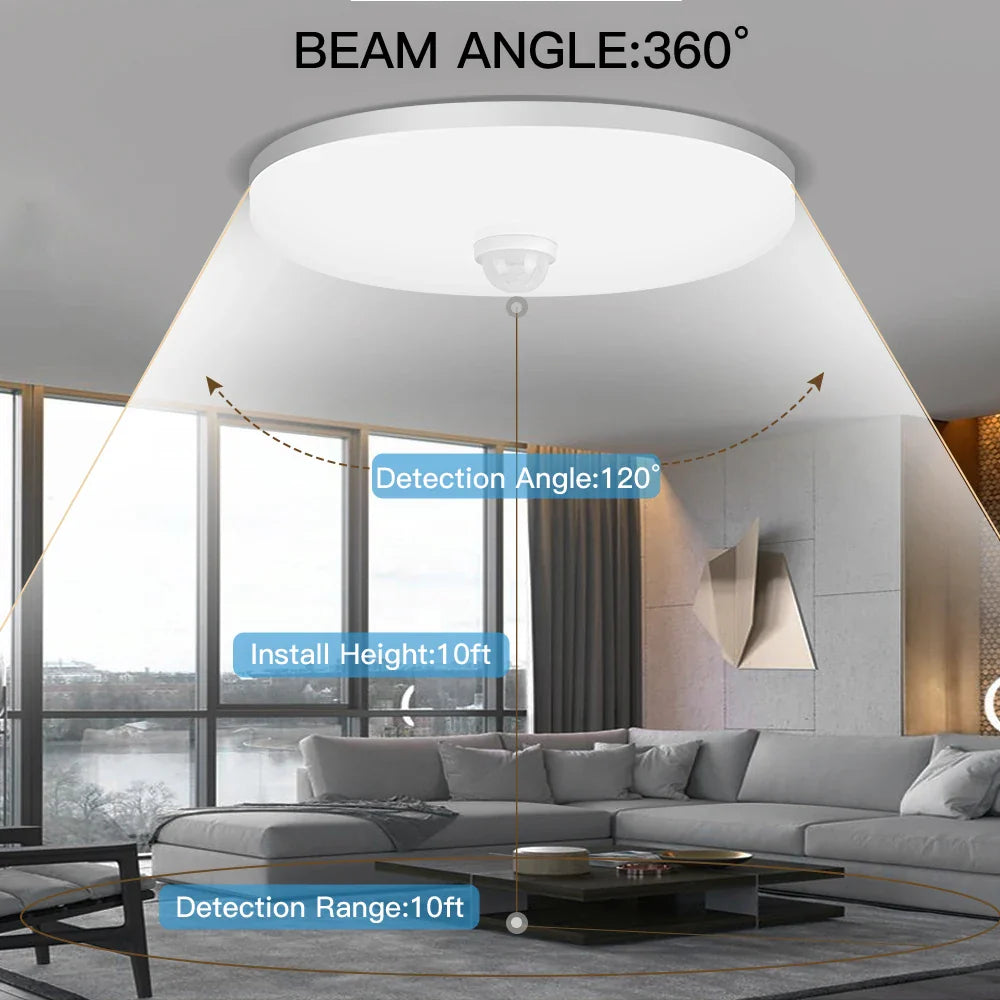 Deckenlampe mit Bewegungssensor – Modernes smartes Licht für Eingangsbereich, Balkon und Nachtbeleuchtung