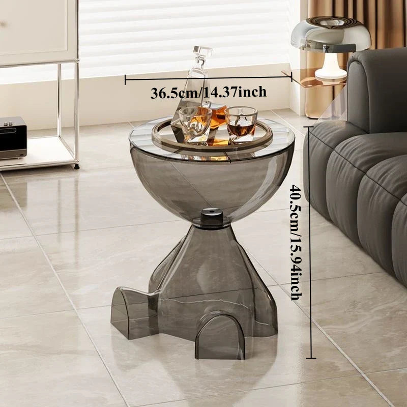 Frendorf | Europäischer Acryl-Transparenter Platzsparender Couchtisch