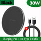 Frendorf | 30W Schnelles kabelloses Ladepad | Premium USB C Ladekabel MagSafe Ladegerät für Apple iPhone, Samsung & Android - Fast Wireless Charging Pad