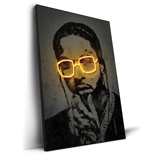 Hip Hop Sänger Abstrakte Wandkunst Gemälde