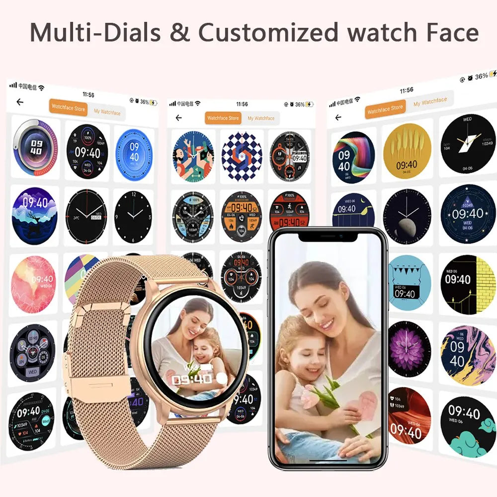 Frendorf | Neue Luxuriöse Sport Fitness Tracker Smartwatch Mit Mehreren Zifferblättern Für Frauen