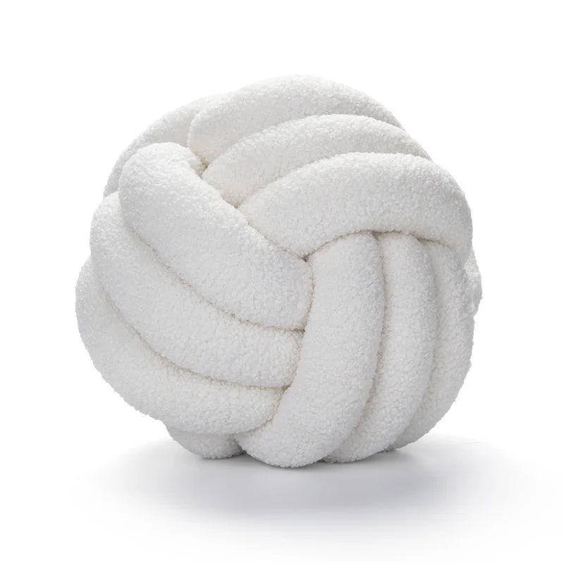 Gooi Kissen - Gemütlich - Handgeknoteter Ball - Lammfell