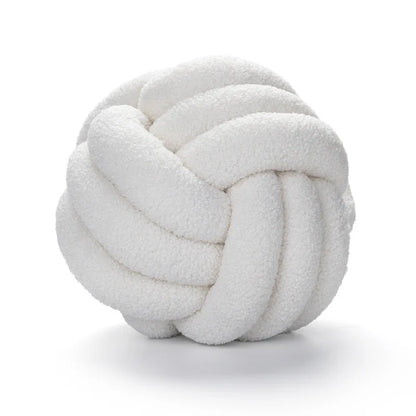 Gooi Kissen - Gemütlich - Handgeknoteter Ball - Lammfell