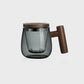 Ultramoderne Glas-Teetasse mit Filter und Deckel