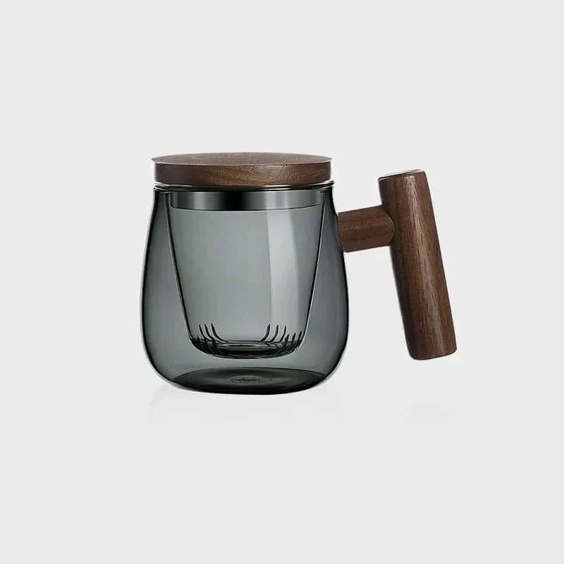 Ultramoderne Glas-Teetasse mit Filter und Deckel