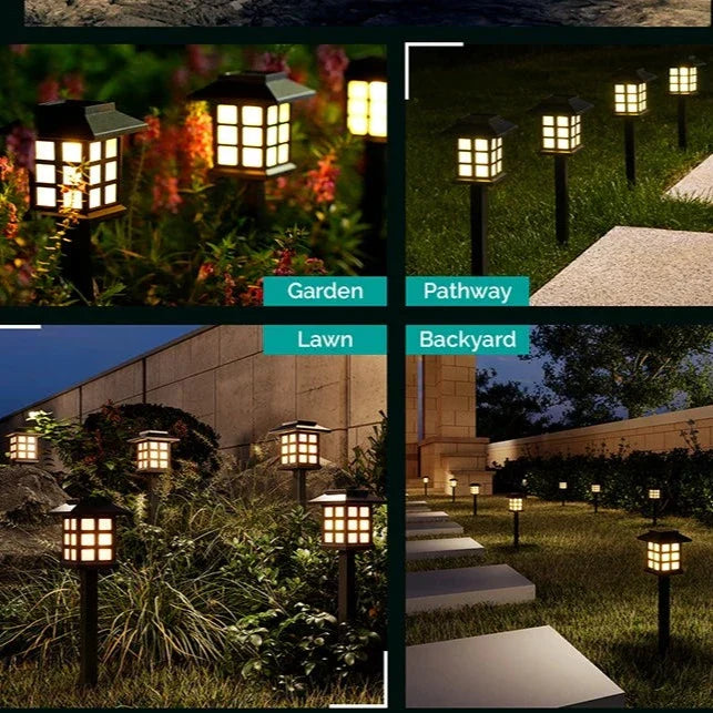 Frendorf | SolarPath LED Gartenweg-Laternen | Solarbetriebene Beleuchtung | Wetterfest | Energieeffizient