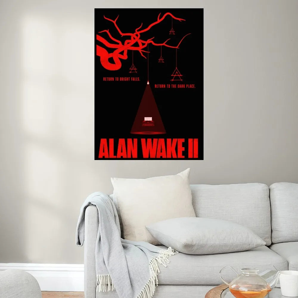 Spiel Alan W-Wake 2 Poster Drucke Wandmalerei Schlafzimmer Wohnzimmer Dekoration Büro Klein