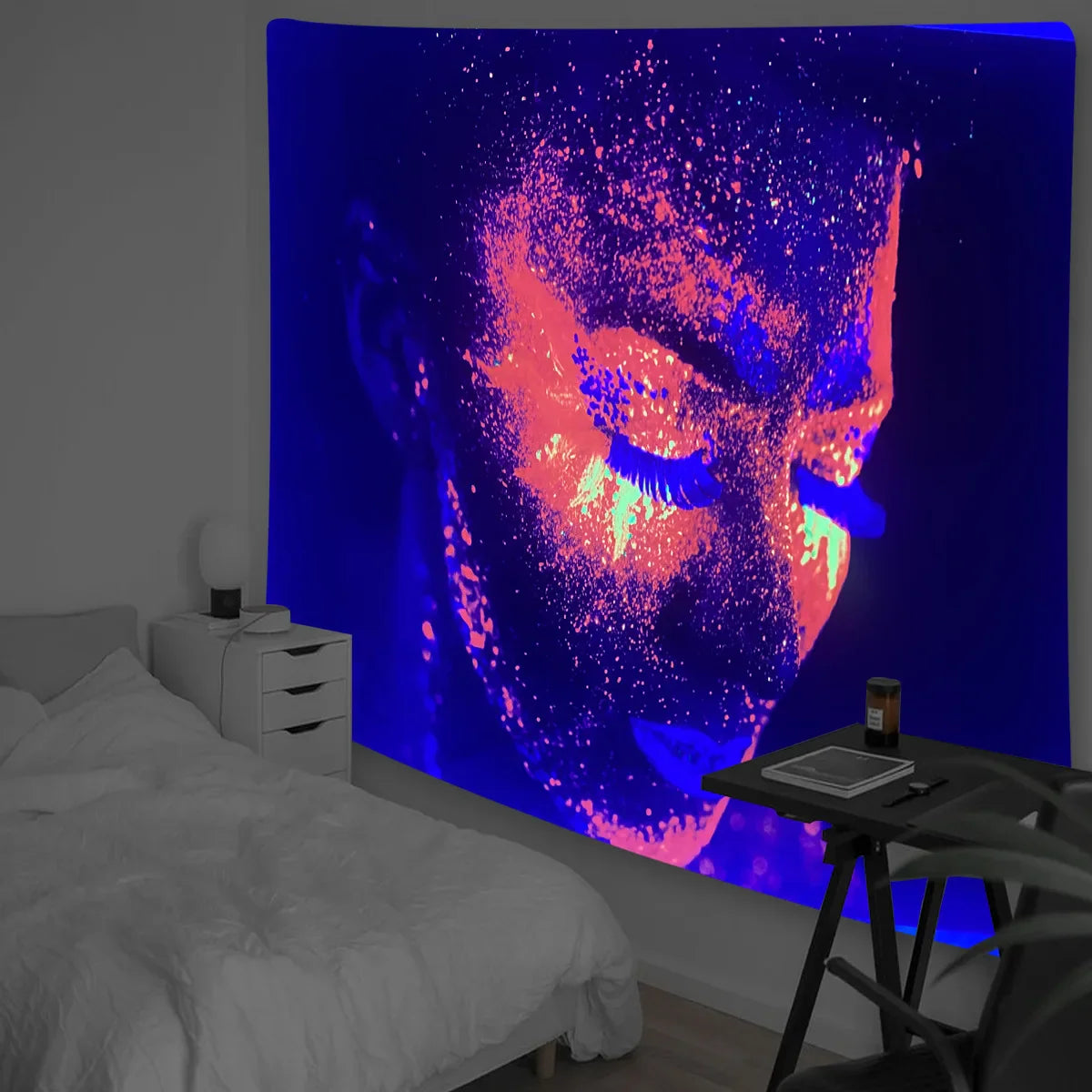 Psychedelischer Pilz Glow Wandteppich