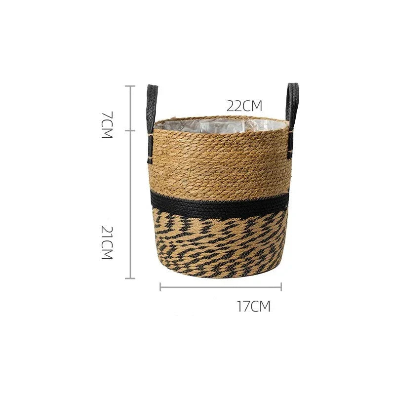 Japandi Serenity: Multifunktionale Rattan-Pflanztöpfe für zenhafte Wohnkultur