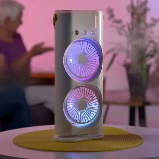 Frendorf | Tragbare Doppelventilator Kühl-Spray Klimaanlage