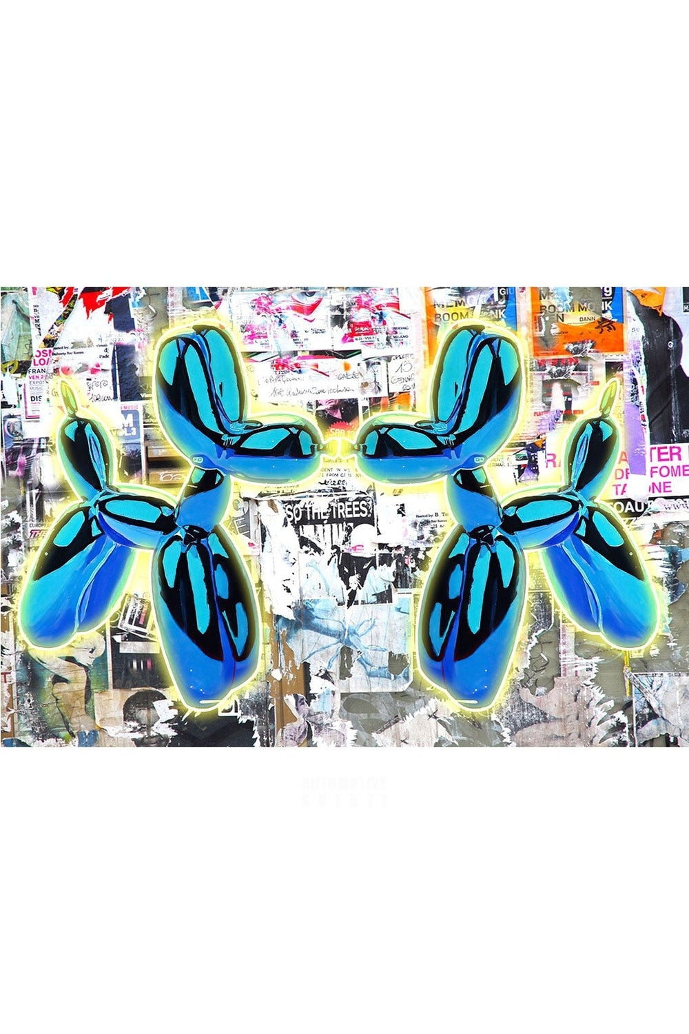 Nachdenklich stimmendes Graffiti Ballon Poster