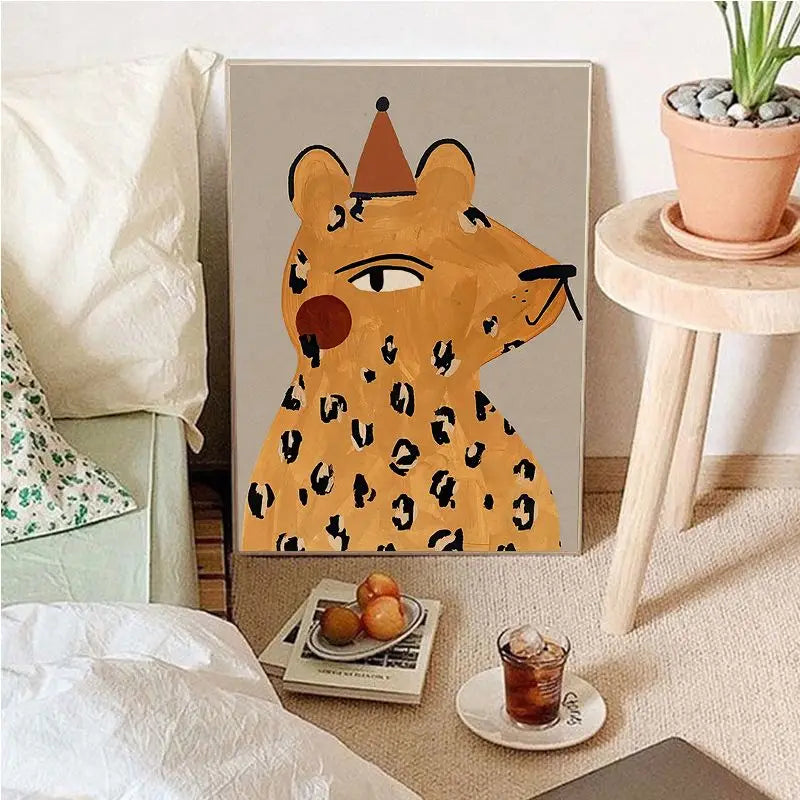 Vintage Cartoon Leinwandkunst