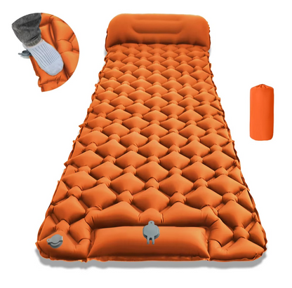 Frendorf | Ultra-Comfort Luftmatratze für Camping mit integriertem Kopfkissen und Pumpe