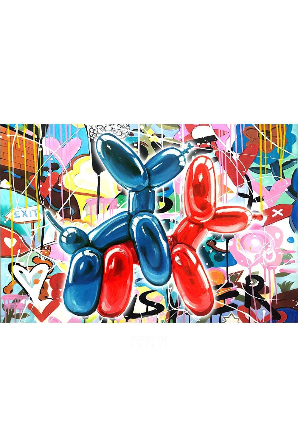 stimmendes Graffiti Ballon Poster