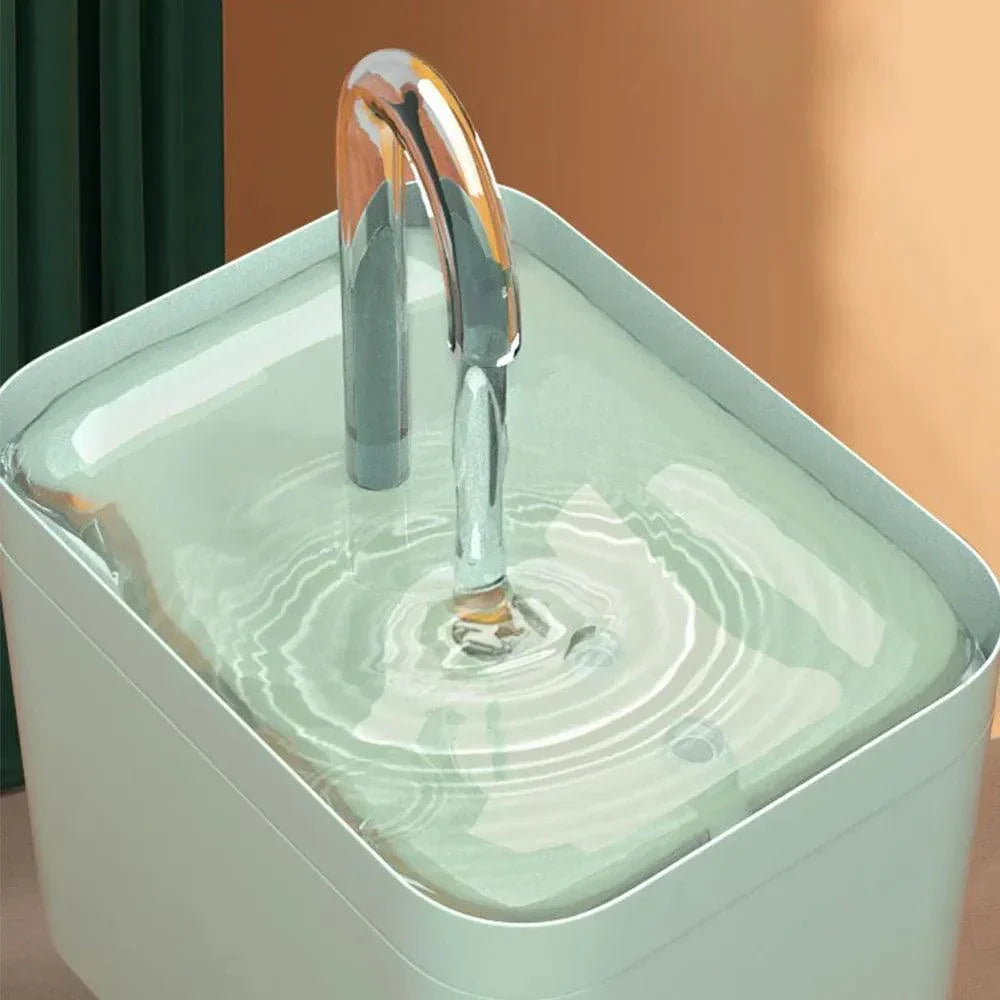 Frendorf | Ultra-leise Haustier-Wasserbrunnen mit intelligenter Filtration - 1,5 l Edelstahl