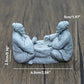 Miniatur Alter Fischer Schach Spielen Sand Steine Figur Aquarium Ornamente Feengarten Bonsai Steingarten Landschaft Raumdekoration