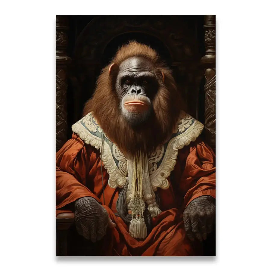 1Stk Wandkunst Leinwand Malerei Tier Zuhause Dekor Wohnzimmer Innendekoration Arzt Poster Schlafzimmer Anwalt Orang-Utan Dekoration