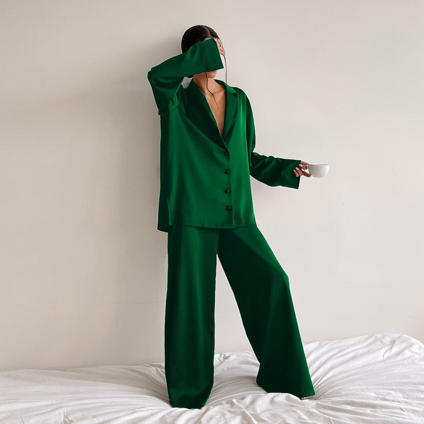 Frendorf | Klassisches Satin Pyjama Set