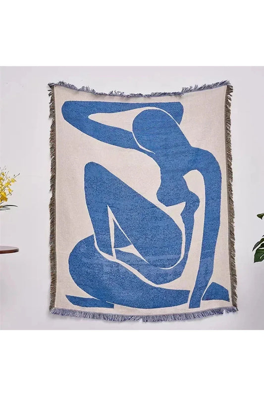 Abstract Blue Muse Decke