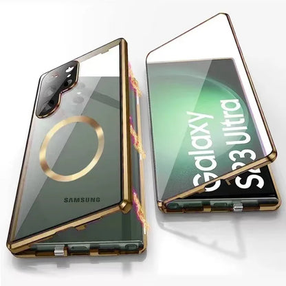 Frendorf | Metall Aluminiumlegierung 360 Hülle mit Sicherheitsverschluss für Samsung Galaxy S24-S23 Serie
