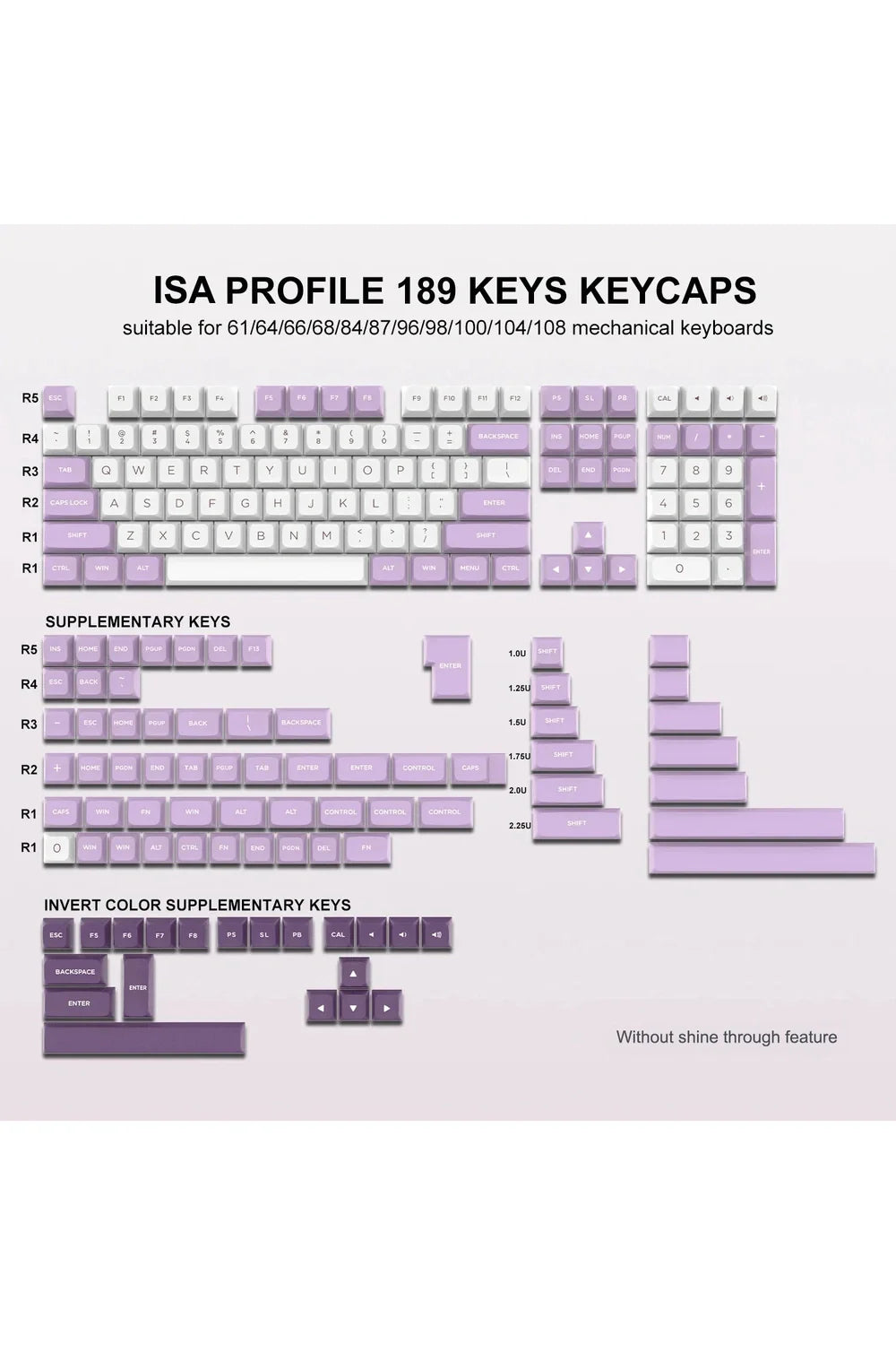 Lila Weiße ISA Keycaps