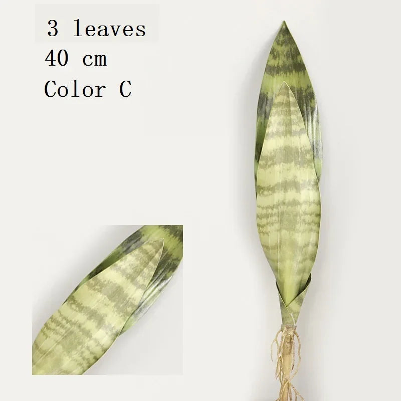 Frendorf | 3 Stück Künstliche Sansevieria Pflanzen – Bonsai Dekoration mit Tiger Piran Blättern für Zuhause, Garten und Desktop Dekor