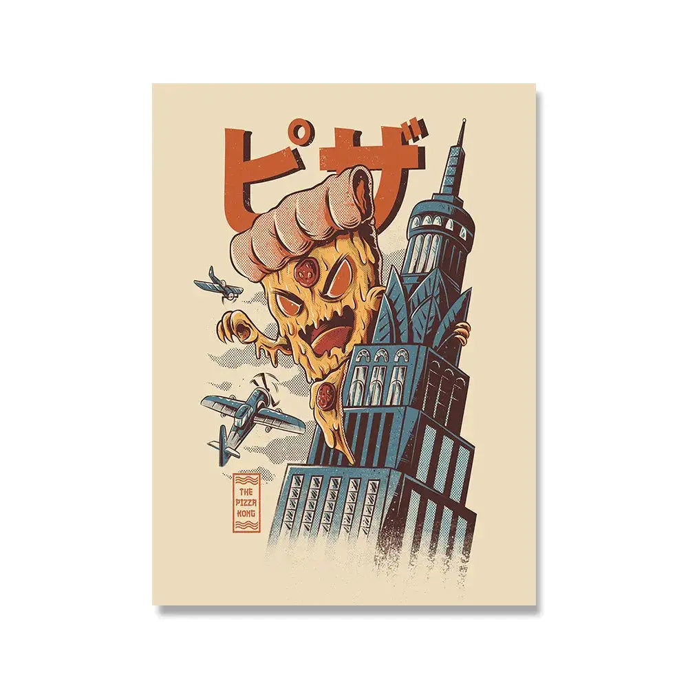 Japanische Lebensmittel Nudeln Moderne Küche Poster Dekoration Getränke Ramen Cartoon Leinwandmalerei Retro Bar Wandkunst Druck Bilder