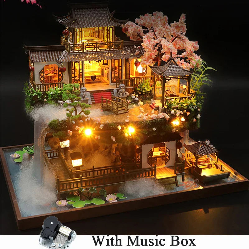 Frendorf | DIY Holz Chinesisches Antikes Casa Miniatur Gebäude Kit