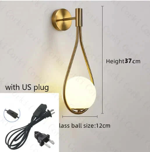Drop Luxus Glas Ballen Wandlampe