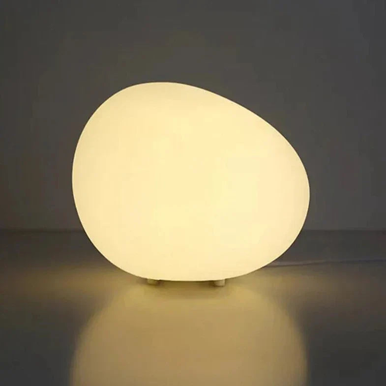 Frendorf | StoneLume Cobblestone Weiße Lampe | Modernes LED Design | Stimmungslicht | Perfekte Dekoration für Zuhause