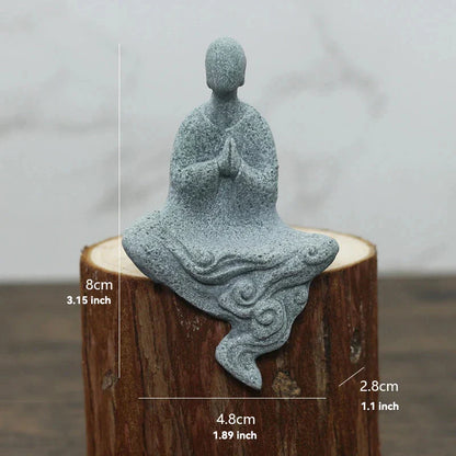 Buddha Stein Statue Kleine Buddhistischen Mönche Tibetischer Buddhismus Figuren Zen Garten Ornament Meditation Zuhause Aquarium Dekoration