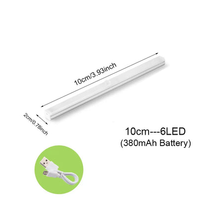 USB wiederaufladbare Bewegungsmelderlampe Unter Schrank Nachtlicht Küchen Schlafzimmer Beleuchtung Wandlampe
