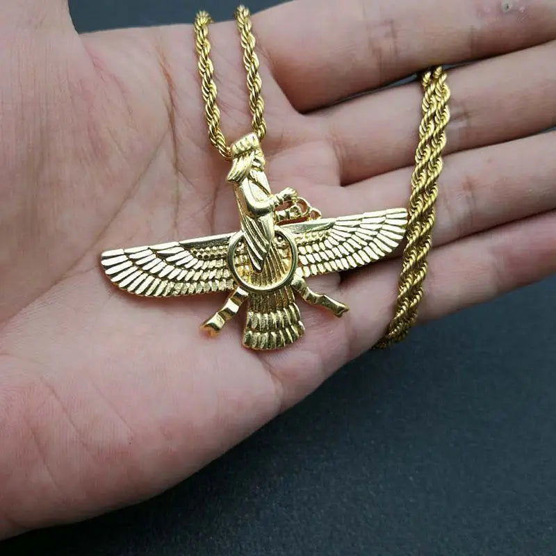 Zoroastrische Faravahar / Ahura Mazda Anhänger Halsketten