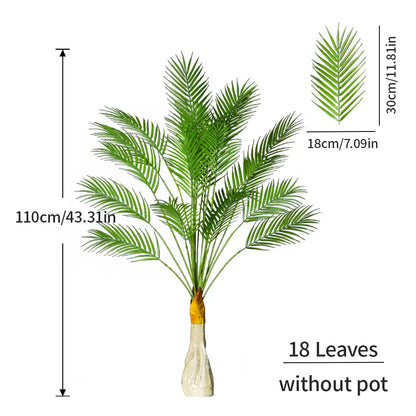 Frendorf | 120cm Kunst große tropische Palme – realistischer künstlicher Kokosbaum mit grünen Blättern für Zuhause, Garten, Hotel und Hochzeitsdekoration