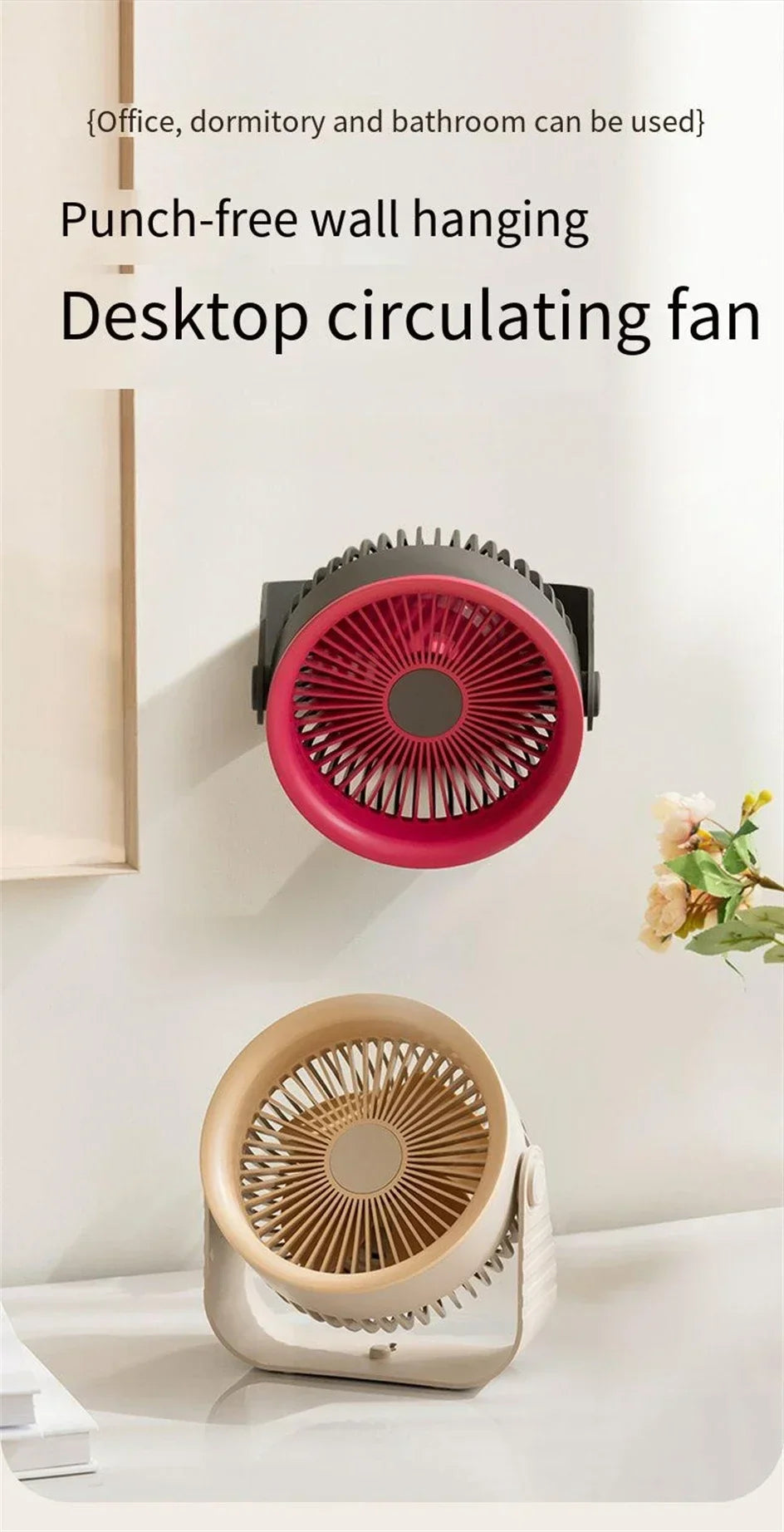 Frendorf | Brisano Mini Ventilator | 3600 mAh Akku | 4 Stufen & USB | Kompakt & BPA-frei