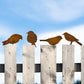 Frendorf | 4-teiliges rustikales Metallvogel-Set Zaun Dekor