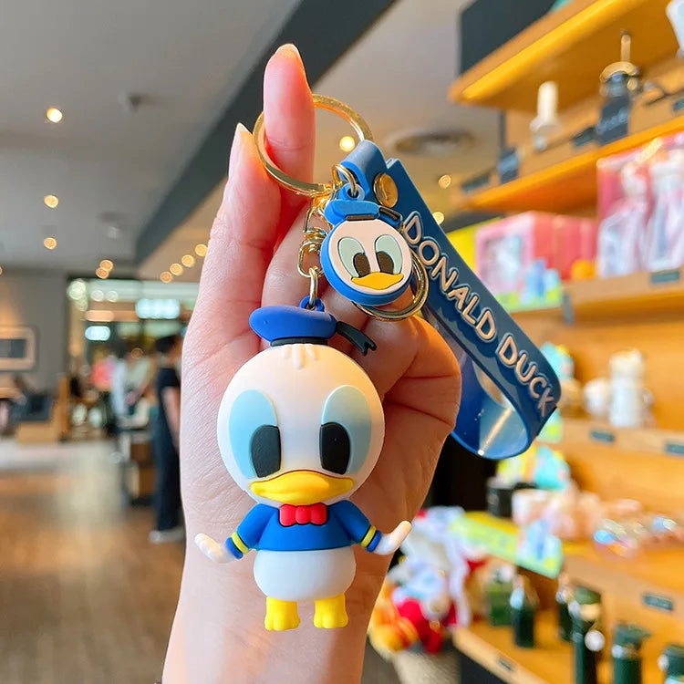 Anime Disney Schlüsselanhänger - Süßer Mickey Mouse, Minnie, Lilo und Stitch Cartoon Schlüsselring, Ornament und Autoanhänger, Perfekte Geschenke für Kinder