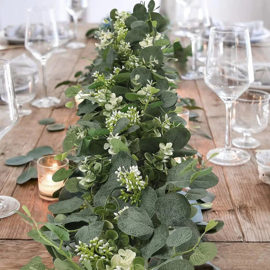 Girlande - EucaGreen - Künstlicher Eukalyptus - 2-teiliges Set